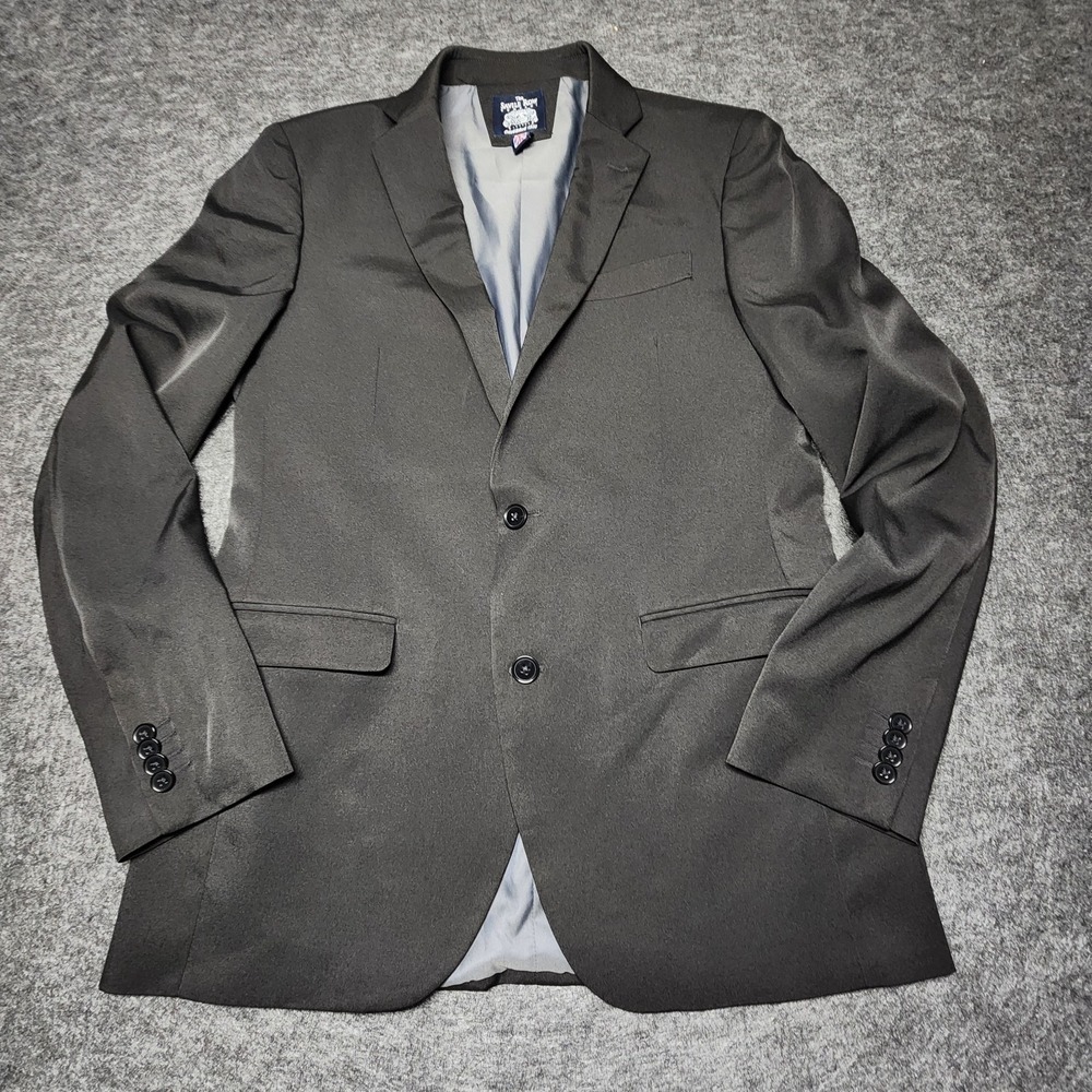 Savile Row Mens Knightsbridge Sports Coat Blazer Black Stretch Stylish 40L‎